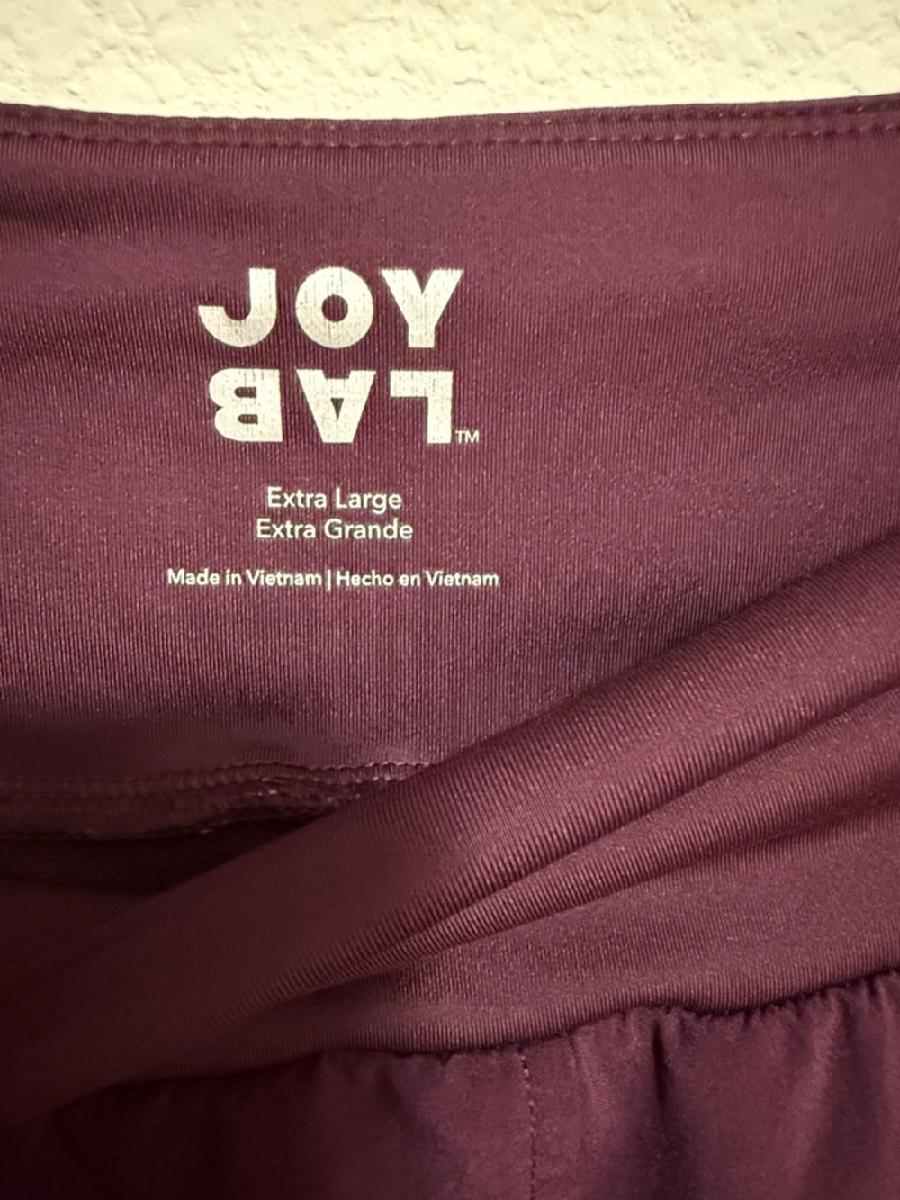 JoyLab Plum Scalloped Hem Athletic Shorts Size XL - Picture 2 of 5